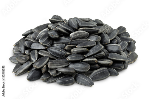 Sunflower seeds isolated on white background