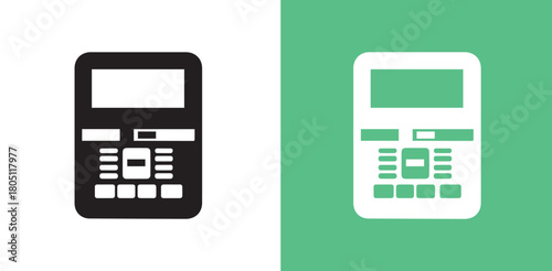 ATM Icon Fill Vector – Banking and Finance Symbol