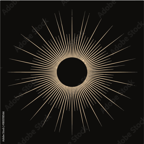 Sunburst or Starburst Radial Rays Vector