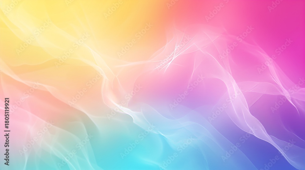 Fototapeta premium Abstract background with a vibrant color gradient. Flowing ethereal waves of light and soft, fluid shapes. Modern digital art wallpaper