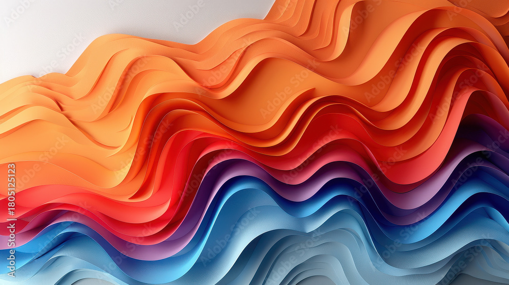 Abstract colorful wave pattern design with a seamless rainbow texture illustration suitable for a vector wallpaper or art backdrop decoration