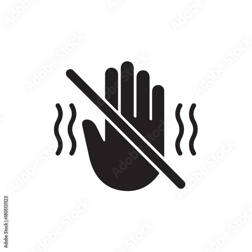 No Touch or Hand Vibration Icon