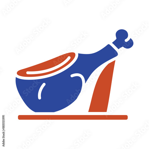 Spanish Jamon Cured Ham Glyph Icon