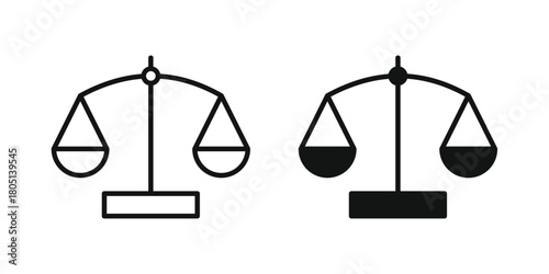 Balance scale icon concept vector illustration. logotype icon designs