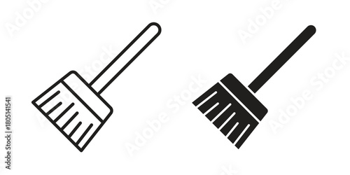 Broom icon concept vector illustration. logotype icon designs