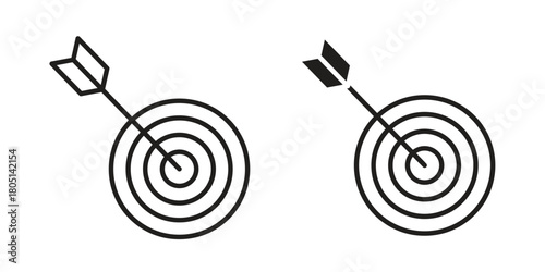 Bullseye icon concept vector illustration. logotype icon designs