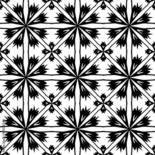  Abstract texture for fabric print, clotht,card, table cloth,tapestry, furniture, banner, cover, invitation, decoration, wrapping.Seamless repeating pattern. Black and white color.