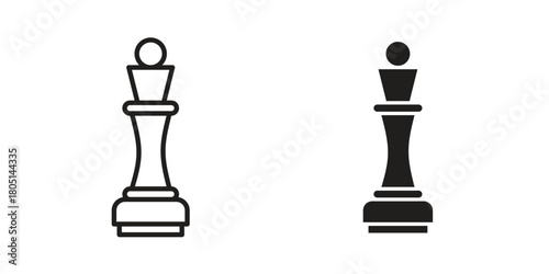 Chess queen icon concept vector illustration. logotype icon designs