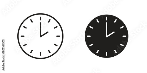 Clock two icon concept vector illustration. logotype icon designs