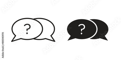 Comment question icon concept vector illustration. logotype icon designs