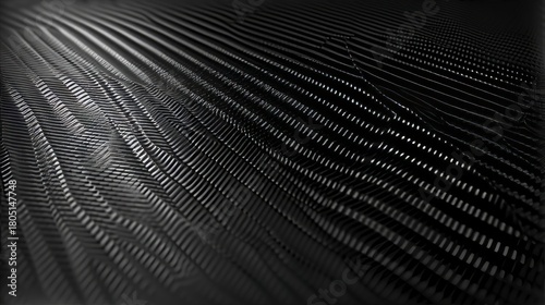 Obraz na plátně Abstract black futuristic texture