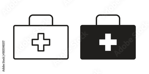 Doctor bag icon concept vector illustration. logotype icon designs