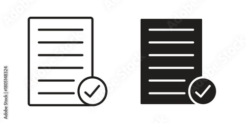 Document accept icon concept vector illustration. logotype icon designs