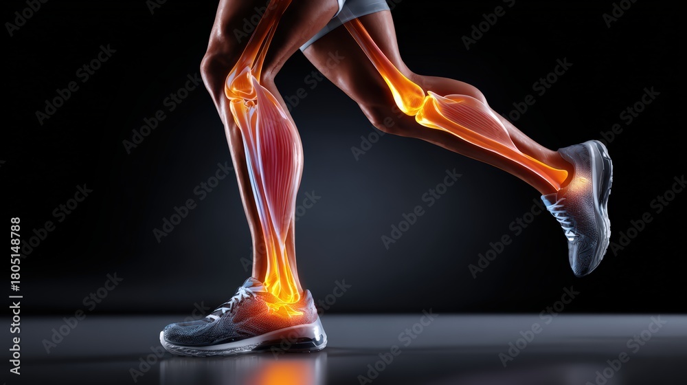 custom made wallpaper toronto digitalRunner Legs Showing Muscle and Bone Structure