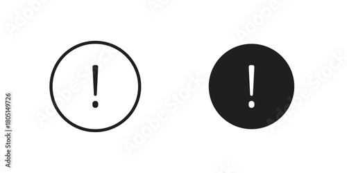 Exclamation interface icon concept vector illustration. logotype icon designs