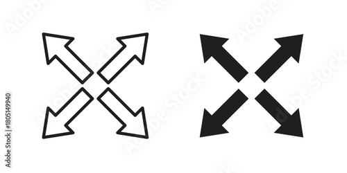 Expand icon concept vector illustration. logotype icon designs