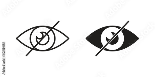 Eye crossed icon concept vector illustration. logotype icon designs