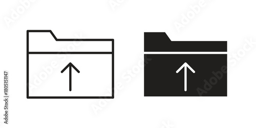 Folder upload icon concept vector illustration. logotype icon designs