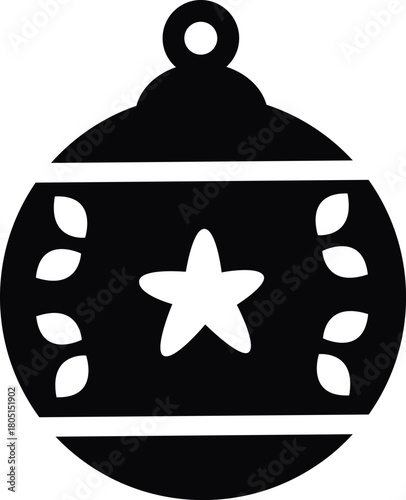 Flat christmas season elements silhouette
