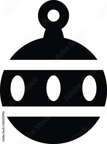 Flat christmas season elements silhouette
