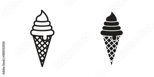 Ice cream icon concept vector illustration. logotype icon designs