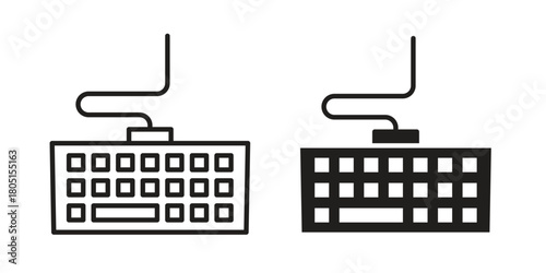 Keyboard icon concept vector illustration. logotype icon designs