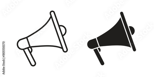 Megaphone icon concept vector illustration. logotype icon designs