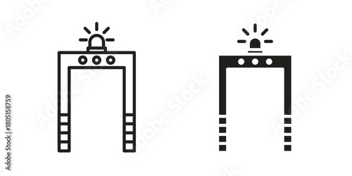 Metal detector icon concept vector illustration. logotype icon designs