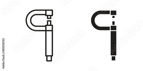 Micrometer icon concept vector illustration. logotype icon designs