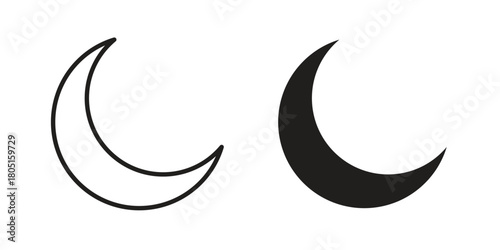 Moon icon concept vector illustration. logotype icon designs