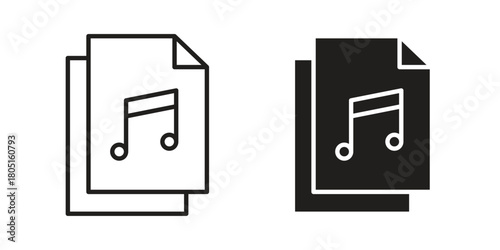 Music File icon concept vector illustration. logotype icon designs