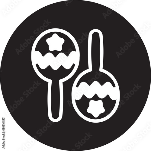 maracas glyph icon