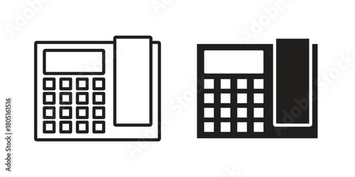 Office phone icon concept vector illustration. logotype icon designs