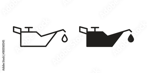 Oil can icon concept vector illustration. logotype icon designs