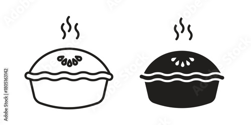 Pie icon concept vector illustration. logotype icon designs