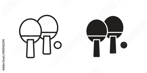 Ping pong icon concept vector illustration. logotype icon designs