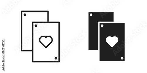 Playing cards icon concept vector illustration. logotype icon designs