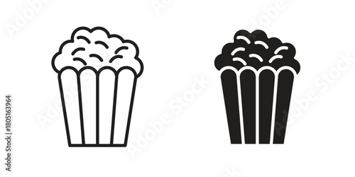 Popcorn icon concept vector illustration. logotype icon designs