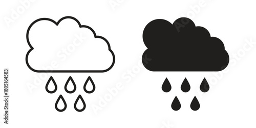Rain icon concept vector illustration. logotype icon designs