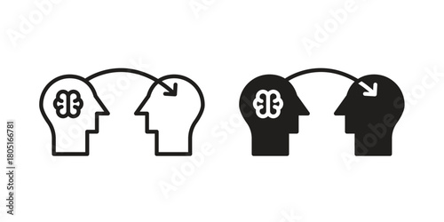 Share thoughts icon concept vector illustration. logotype icon designs