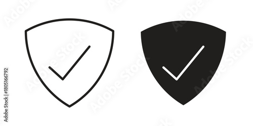 Shield check icon concept vector illustration. logotype icon designs