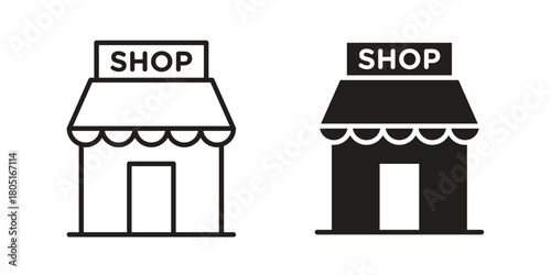 Shop icon concept vector illustration. logotype icon designs