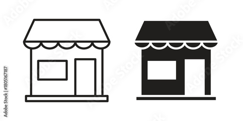 Shop icon concept vector illustration. logotype icon designs