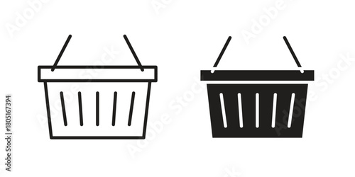 Shopping basket icon concept vector illustration. logotype icon designs