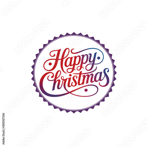 Classic Holiday Card Design with Chritsmas Greetings and Holly Ornaments

