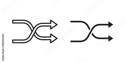 Shuffle icon concept vector illustration. logotype icon designs