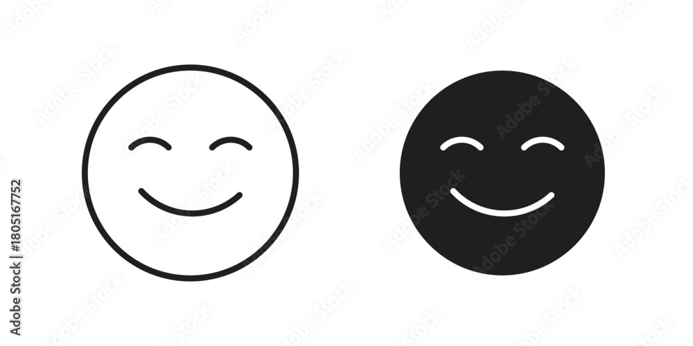 Fototapeta premium Smile icon concept vector illustration. logotype icon designs