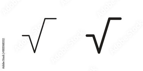 Square root icon concept vector illustration. logotype icon designs