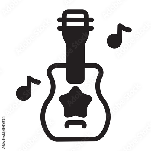 guitar glyph icon
