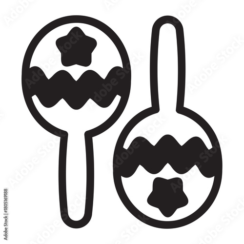 maracas glyph icon